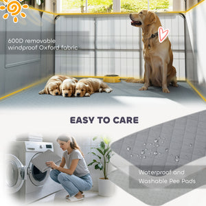 7-panel whelping box with washable absorbent mats