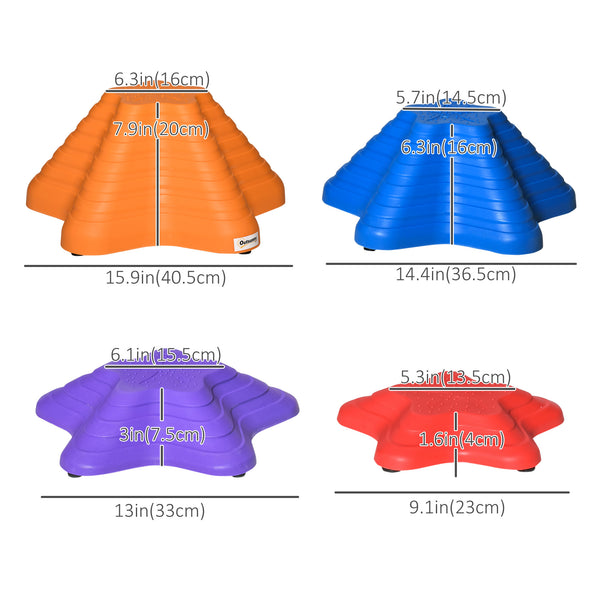 Set of 11 large starfish-shaped balancing stones