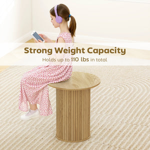 Round and fluted side table