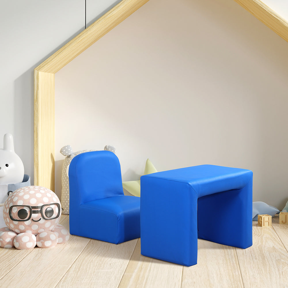 2 in 1 children's sofa, blue
