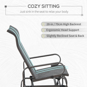 Rocking chair, brown/grey