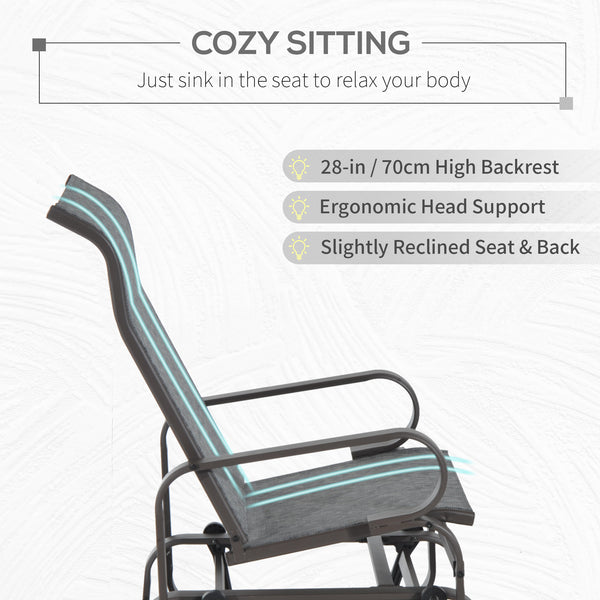 Rocking chair, brown/grey