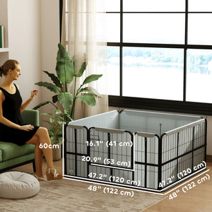 4-panel whelping box with windproof 600D Oxford fabric