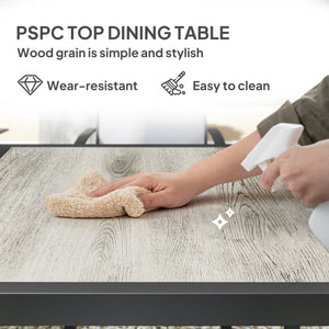 9-Piece Patio Dining Set with Stacking Chairs, Gray