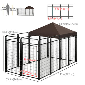 Outdoor enclosure with waterproof canopy