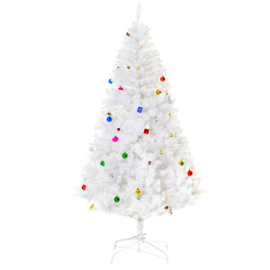 6ft White Artificial Christmas Tree with Ornament