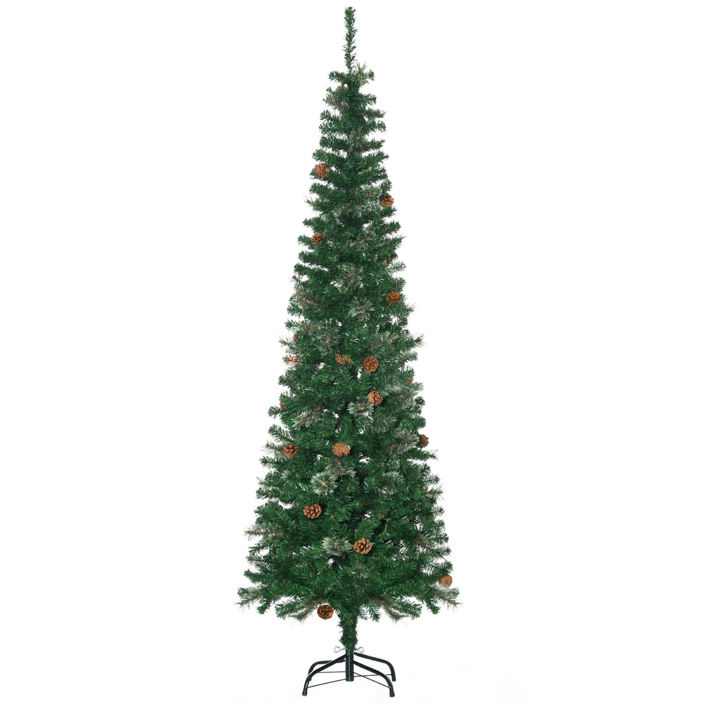 6.5ft Artificial Christmas Tree with Pine Cones