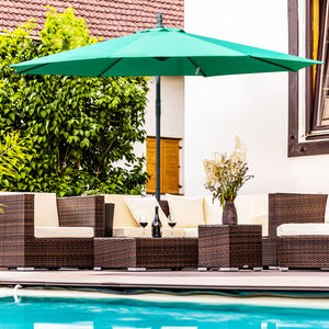 10-foot cantilever parasol, green