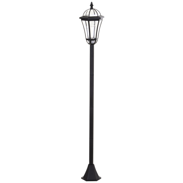 Set of 2 LED garden lights with automatic switch, black