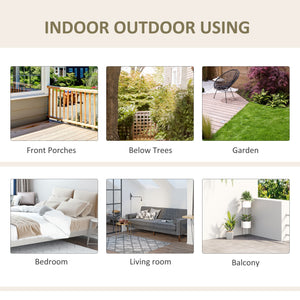 Patio Hammock Chair 2 Seat, Hanging Rope Hammock Swing Chair with Metal Frame and Cushion, Large Macrame Seat for Indoor and Outdoor 396 lbs Capacity, Cream White