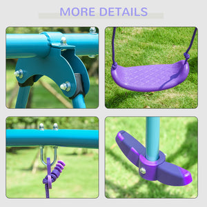 3-in-1 module with double swings and glider, purple
