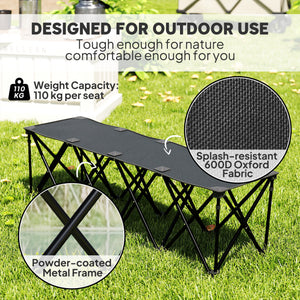 Portable 4-seater folding camping chair