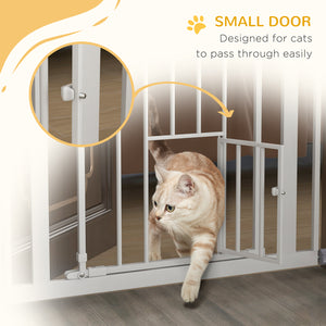 White easy-open safety gate