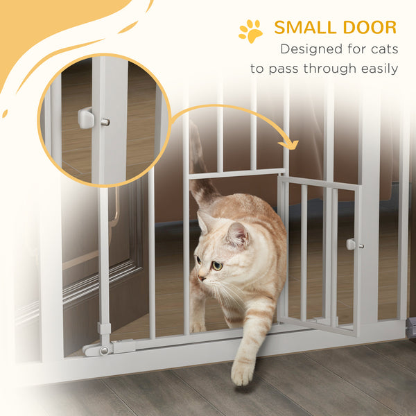 White easy-open safety gate