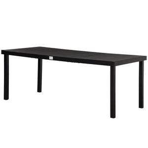 Rectangular aluminum garden table, black