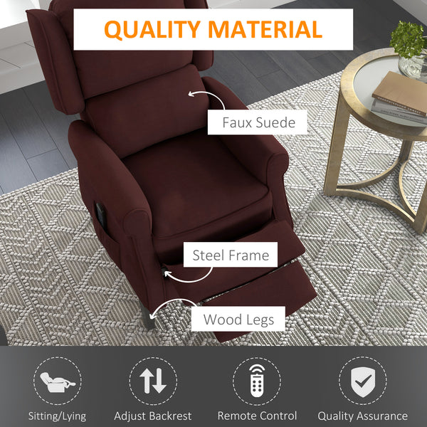 Brown Massage Recliner Chair with Lift Back