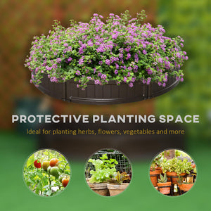 Round above-ground planter for flowers, herbs and vegetables
