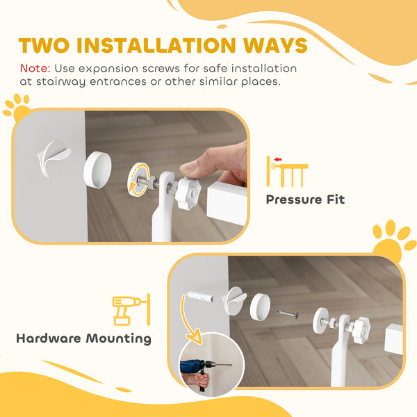 Extra Tall Pet Gate, White