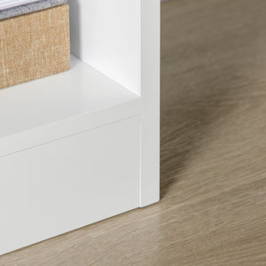 Tall bookcase with drawer, white