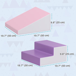 2-Piece Soft Play Set for Climbing and Crawling, Purple