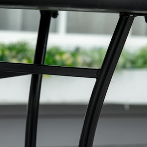 Mosaic Patio Table, Round Coffee Table with Metal Frame, Garden Furniture for Outdoor, Poolside, Green