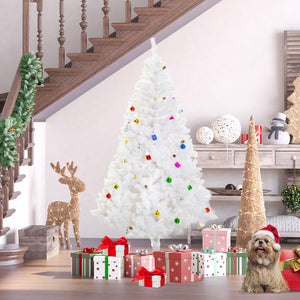 6ft White Artificial Christmas Tree with Ornament