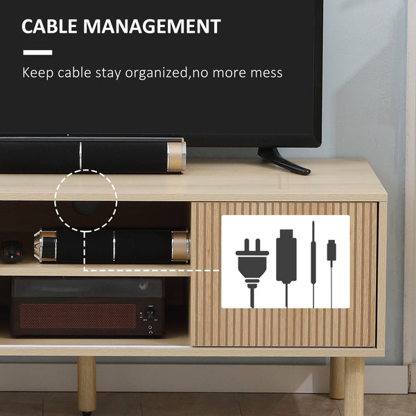 Modern TV stand for TVs up to 50 inches, natural color