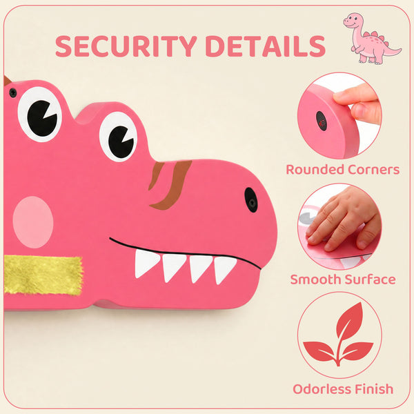 Pink Dinosaur Wall Activity Panel, 2 years and up
