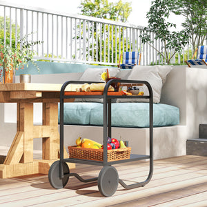 Barbecue cart with storage, black