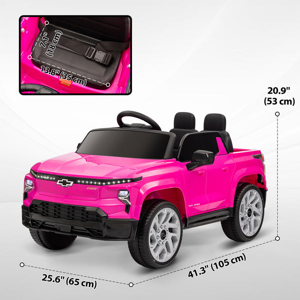 Licensed Chevrolet Silverado RST 12V with Remote Control, Pink