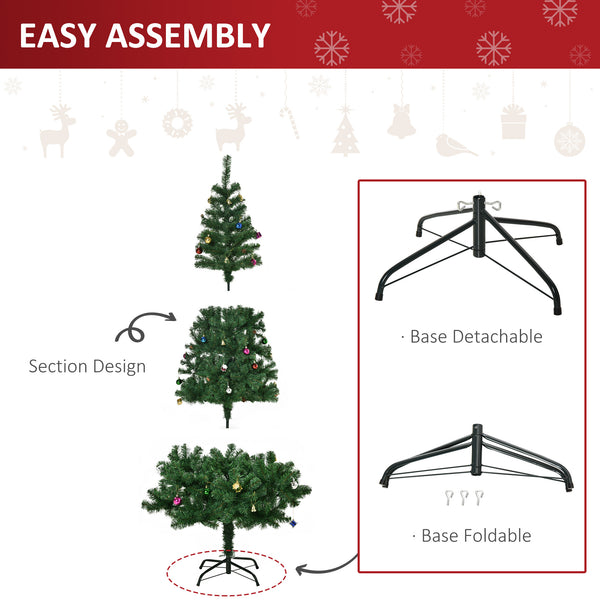 6ft Green Artificial Christmas Tree with Decoration