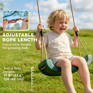 Outdoor play structure with slide, 2 swings, climbing wall and covered deck, outdoor children's play area