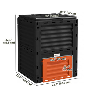 80-gallon (303-liter) outdoor composter, orange