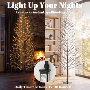 6 ft Frosted Warm White 328 LED Lighted Tree