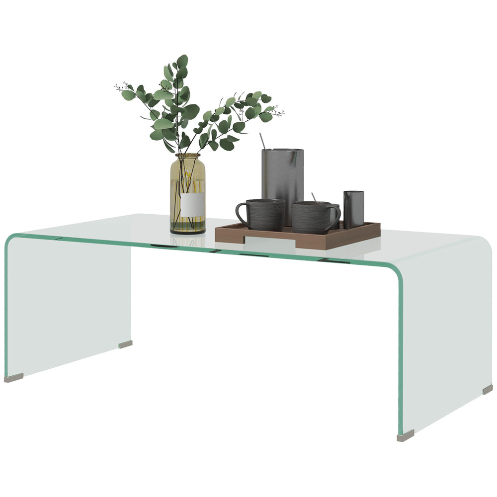 Modern rectangular coffee table with rounded and secure edges