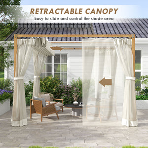 Retractable pergola 10 x 10 with mosquito nets