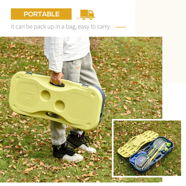 Portable badminton set with net 