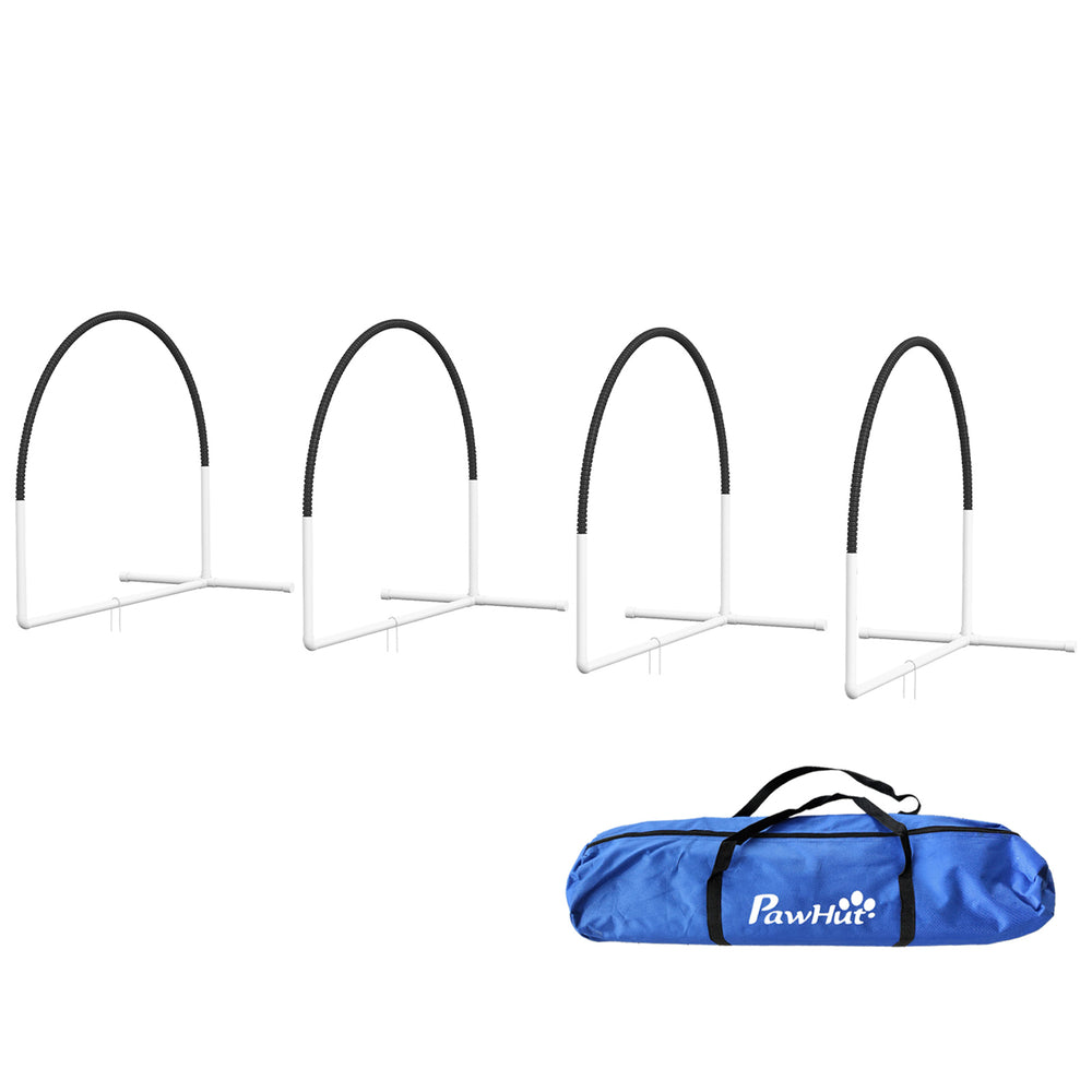 Dog agility course, black