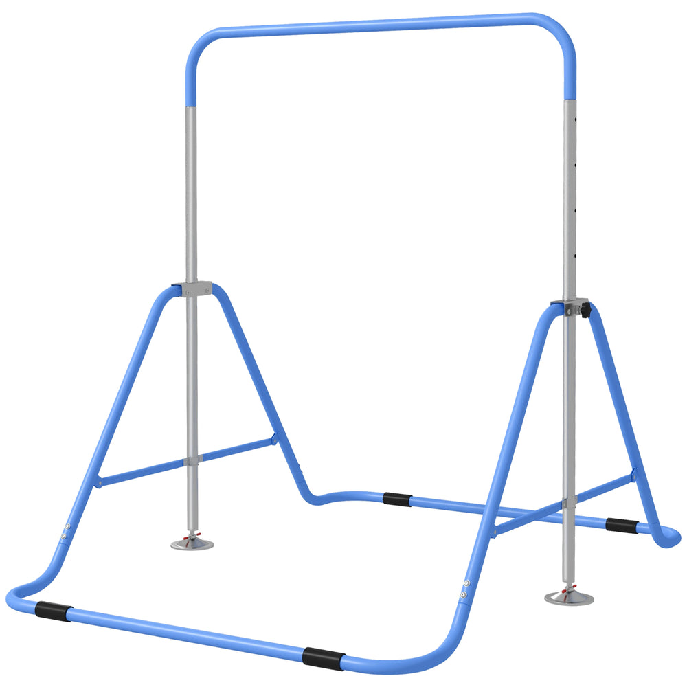 Foldable Gymnastics Bar for Kids with Adjustable Height, Blue