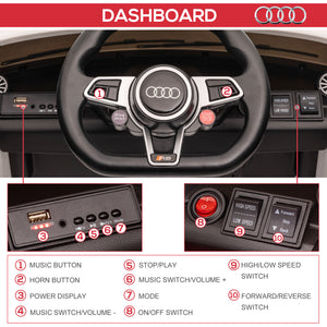 6V car with remote control, white