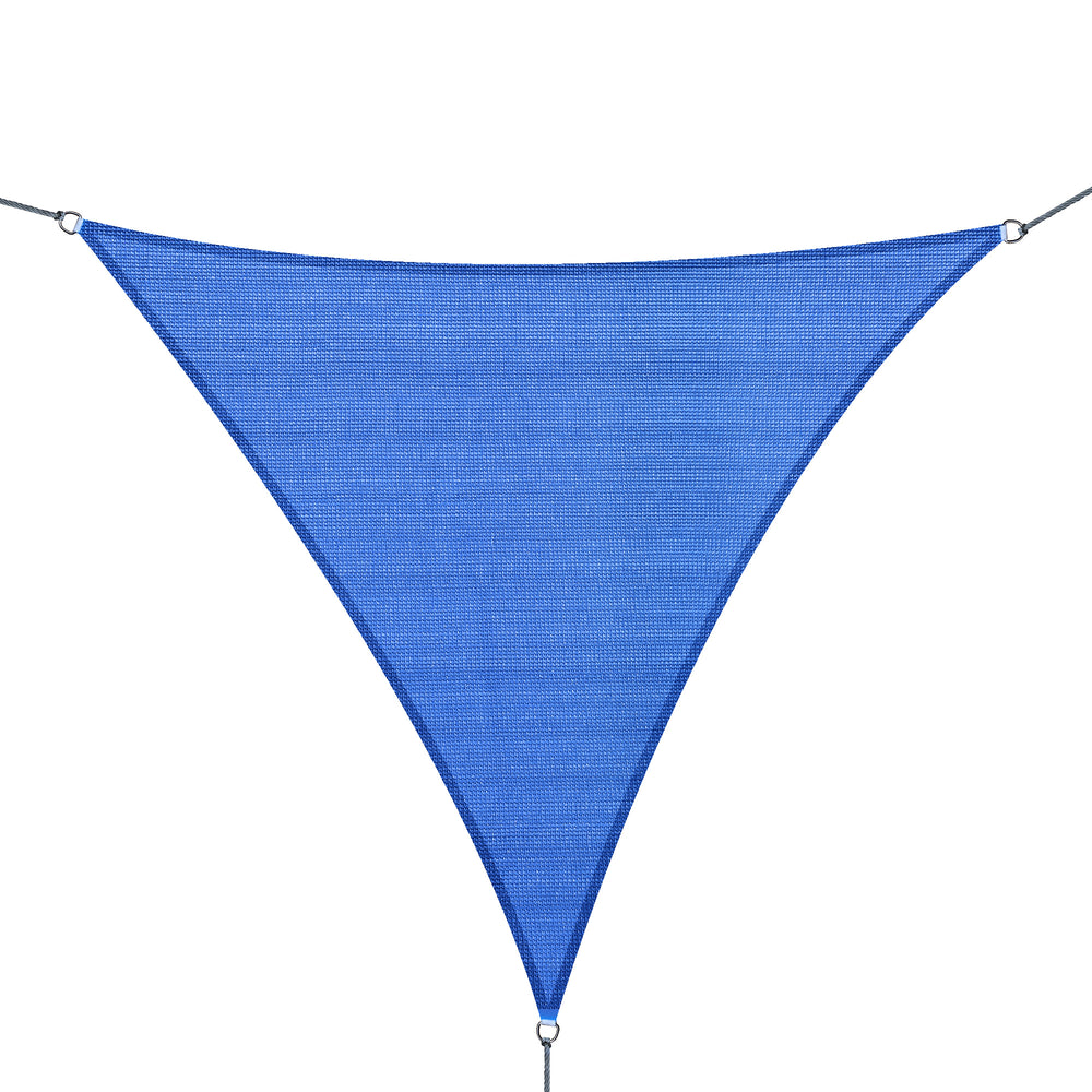 Voile d’ombrage bleu pour jardin ou terrasse, protection solaire anti-UV, livré avec sac de transport pratique