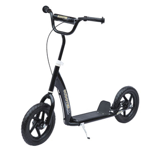 Adjustable Kids Pro Stunt Scooter Children Street Bike Bicycle Ride On with 12” Tire (Black)