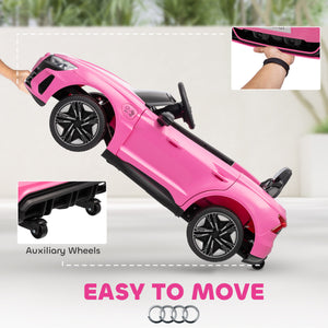 Audi 12V with parental remote control, pink