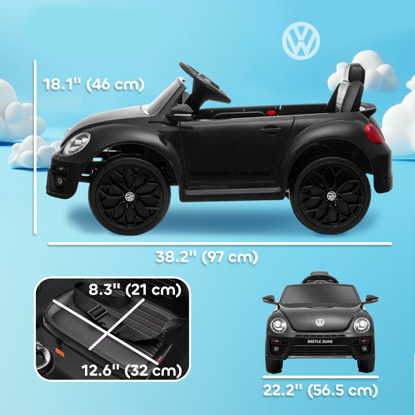 Volkswagen Beetle 12V with remote control, black
