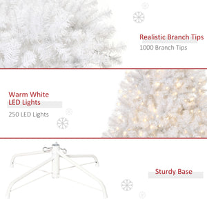 6ft Pre-Lit Artificial Christmas Tree with Warm White LED Light