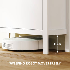 Narrow white and oak-effect shoe cabinet with 2 tilt drawers – 10 to 14 pairs