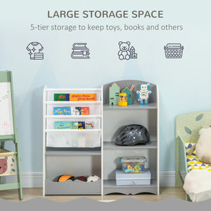 Toy storage shelf, gray