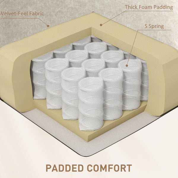 Manual recliner chair with vibration massage, beige