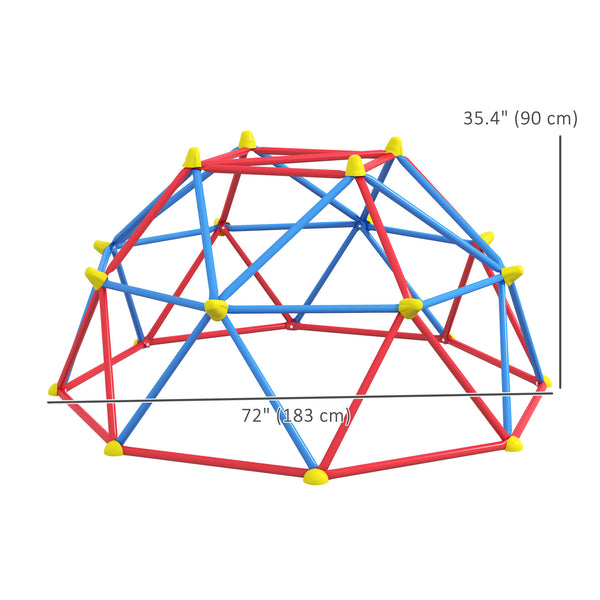Geometric climbing dome made of rust and UV resistant steel