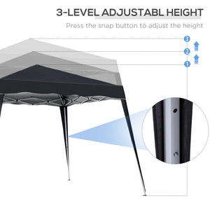 8 x 8 Folding Awning with Carry Bag, Black
